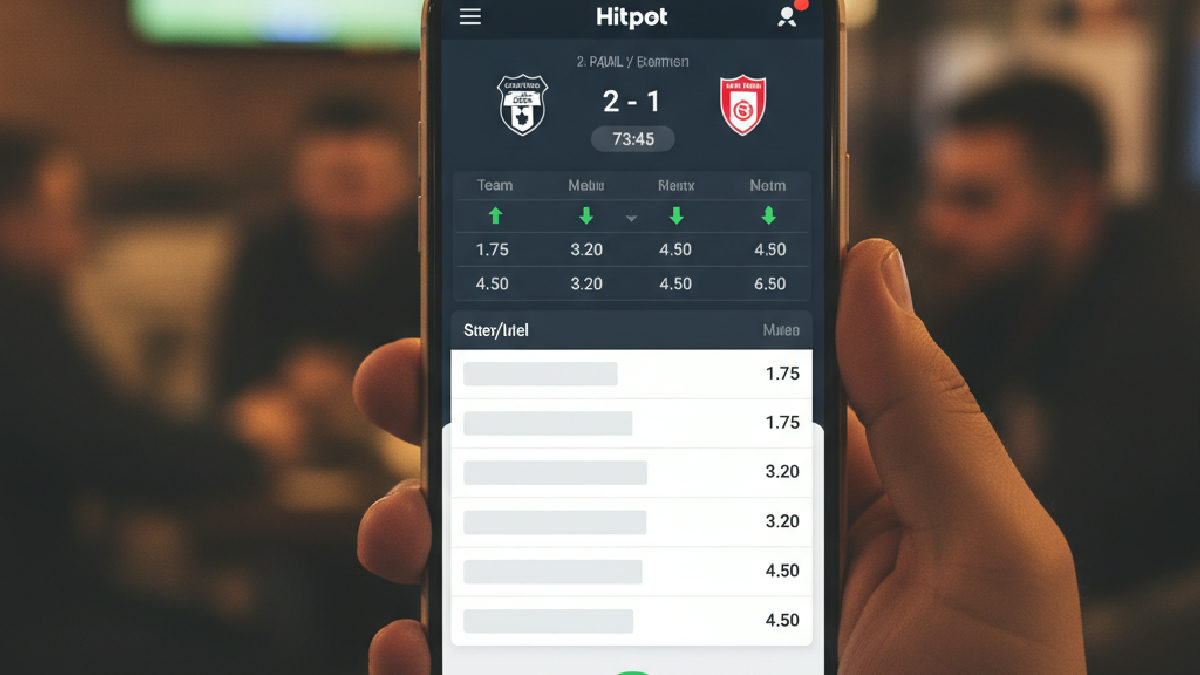 Hitpot mobil canlı bahis uygulamasında kullanıcılar hızlıca tahminlerini yapabilir.